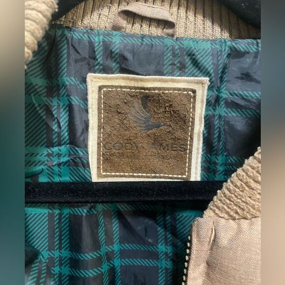 Cody James Brown Quilted‎ Puffer Jacket Zip Up Band Collar Size Large Pockets - Picture 5 of 7